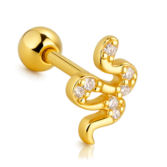 Pendiente Mini Shiny Snake Oro