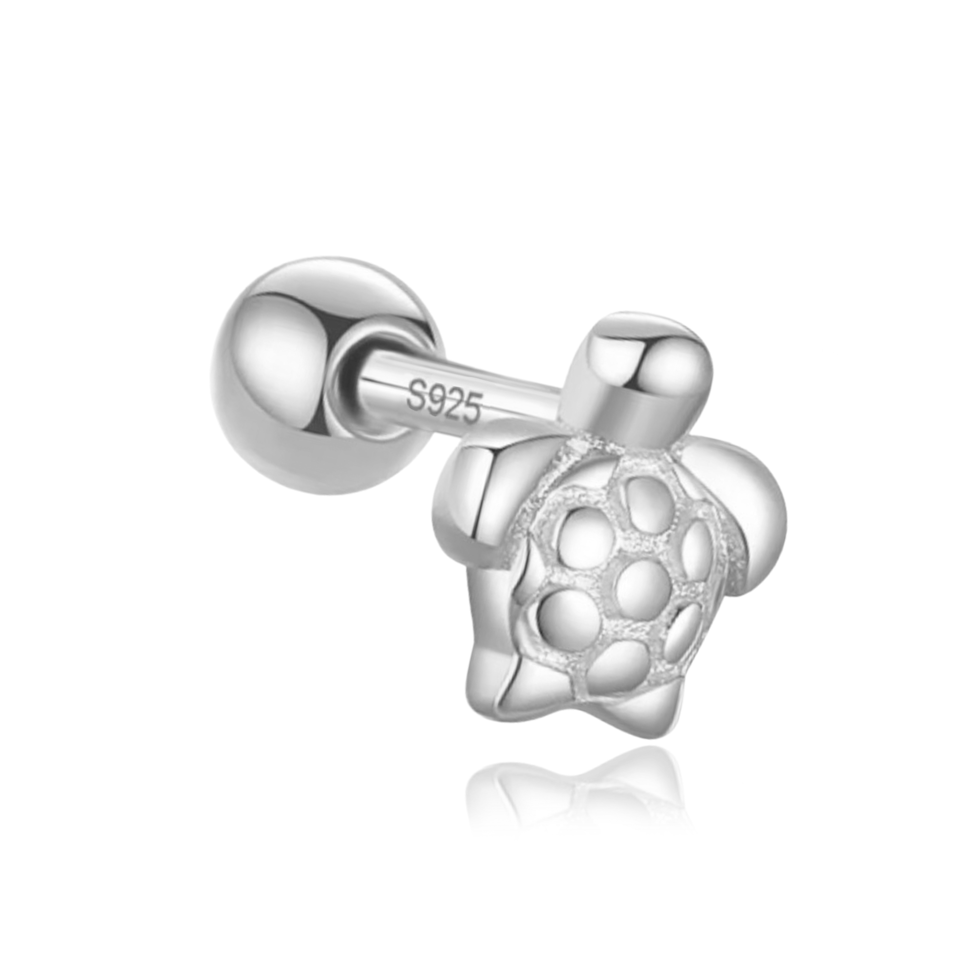 Pendiente Mini Tortuga Plata