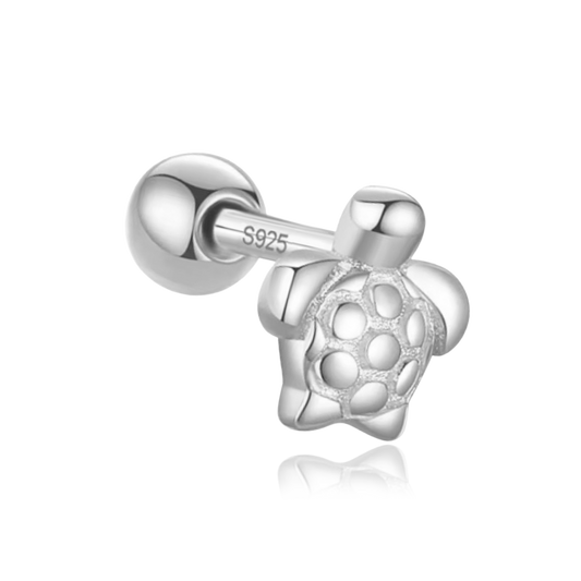 Pendiente Mini Tortuga Plata