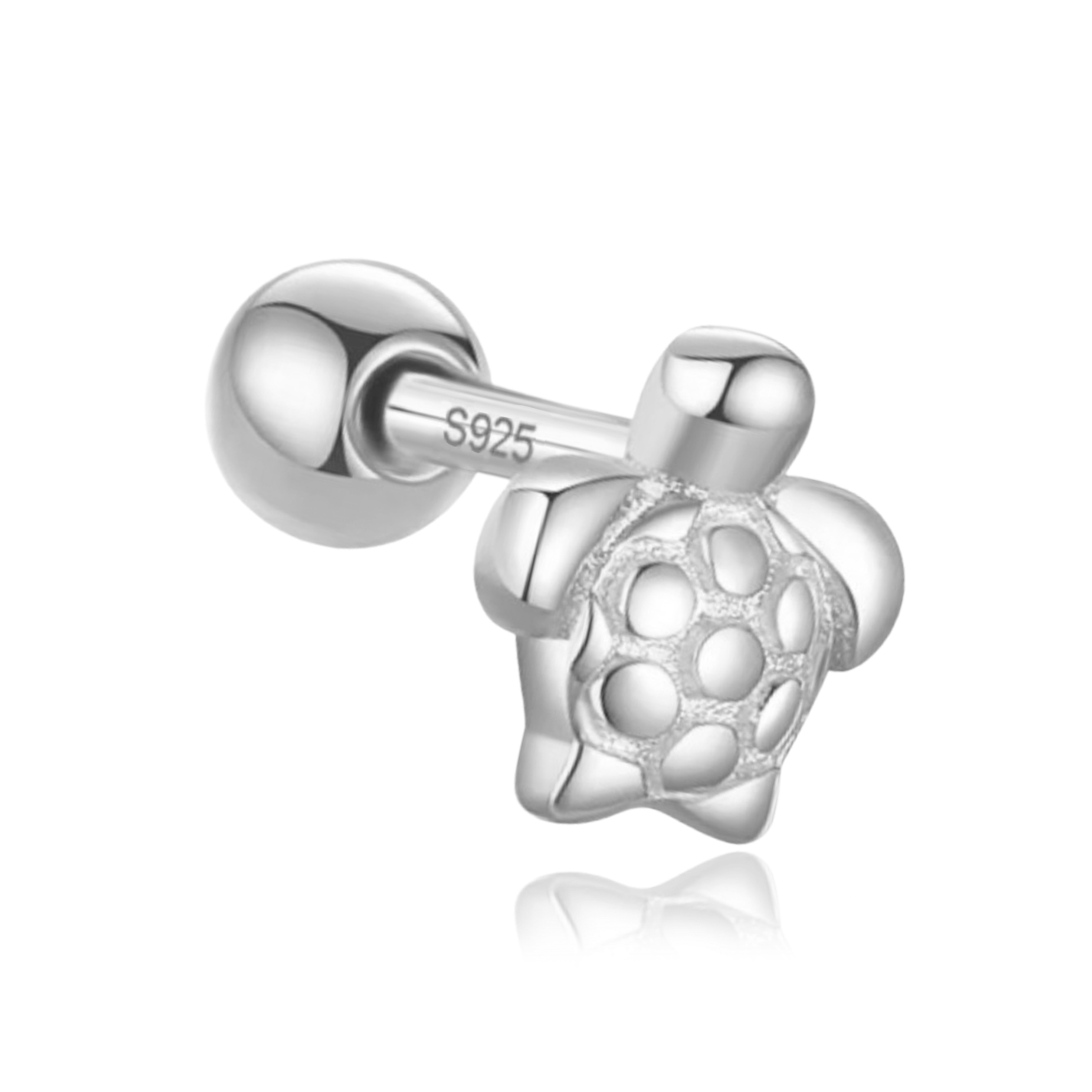 Pendiente Mini Tortuga Plata