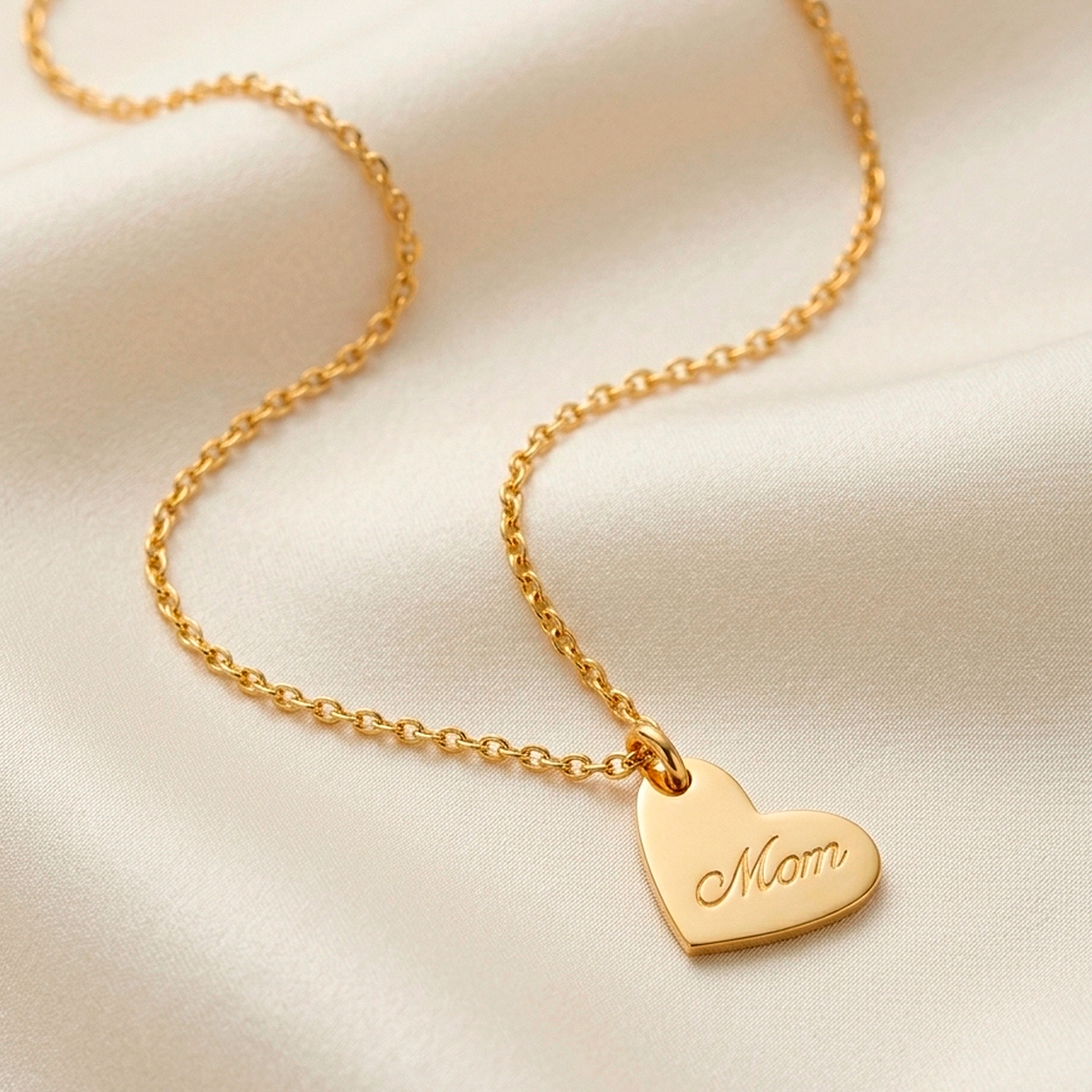 Collar Heart Mom Oro