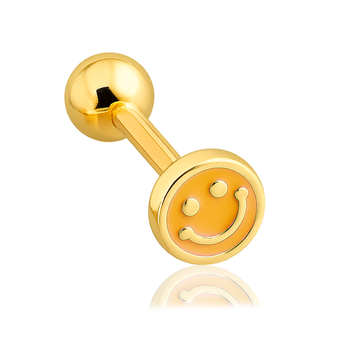 Pendiente Mini Smile Naranja Oro