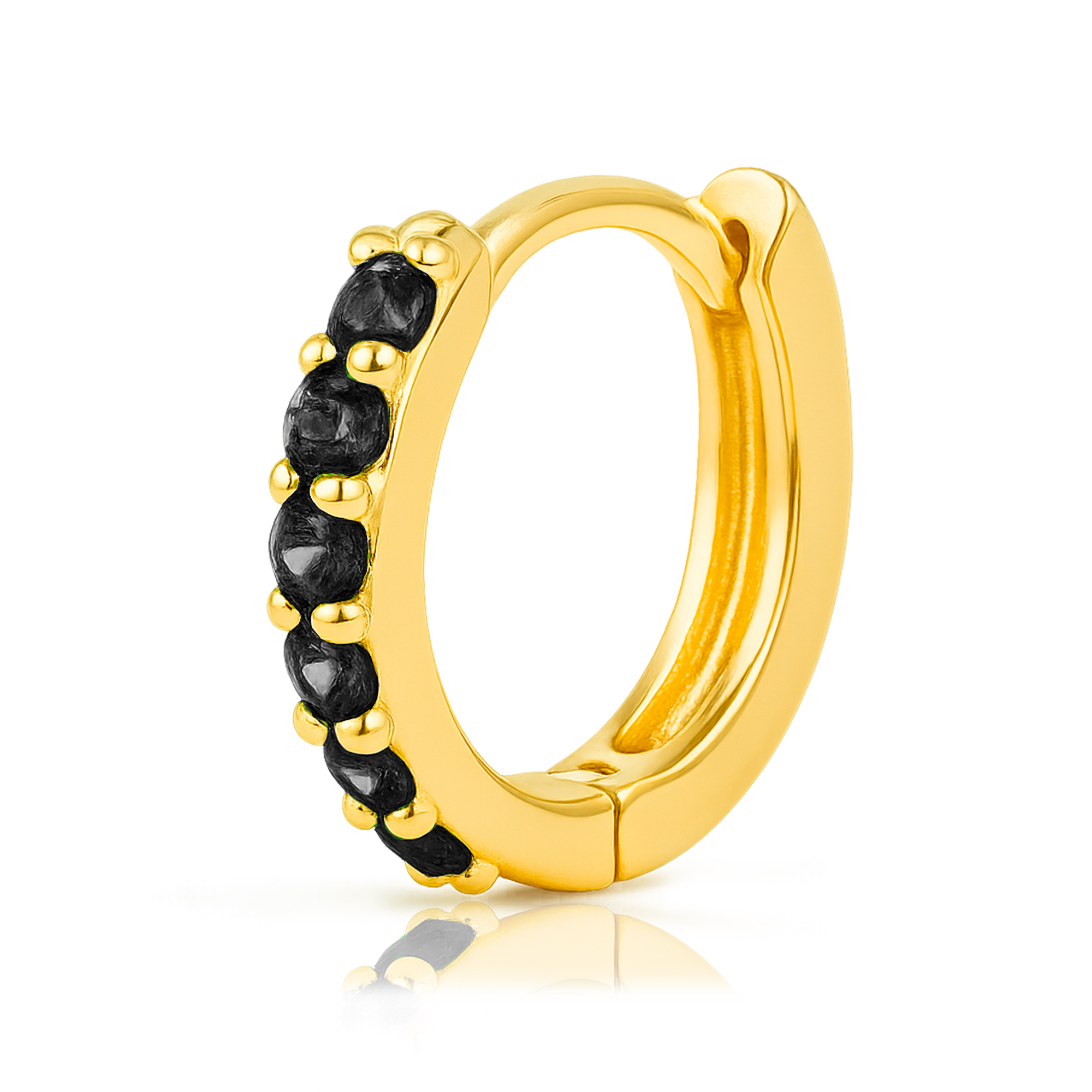 Aro Mini Negro Oro - 7mm