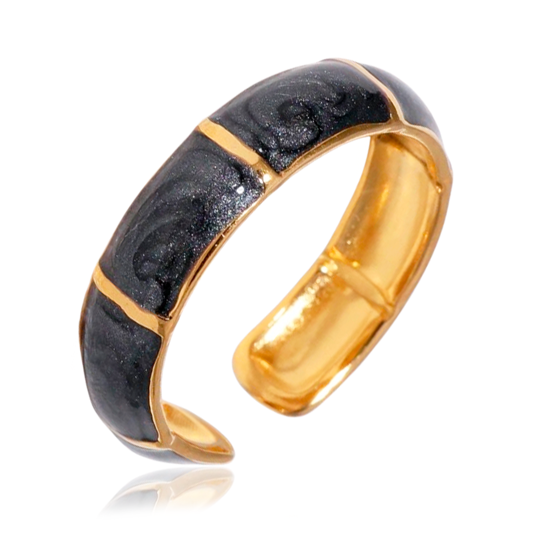 Anillo Neva Negro Oro
