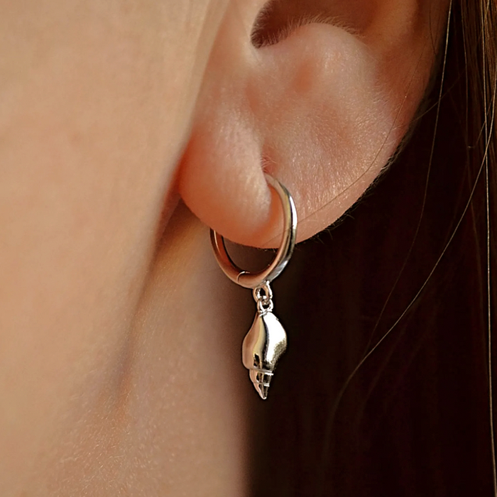 Aros Caracola Marina Plata