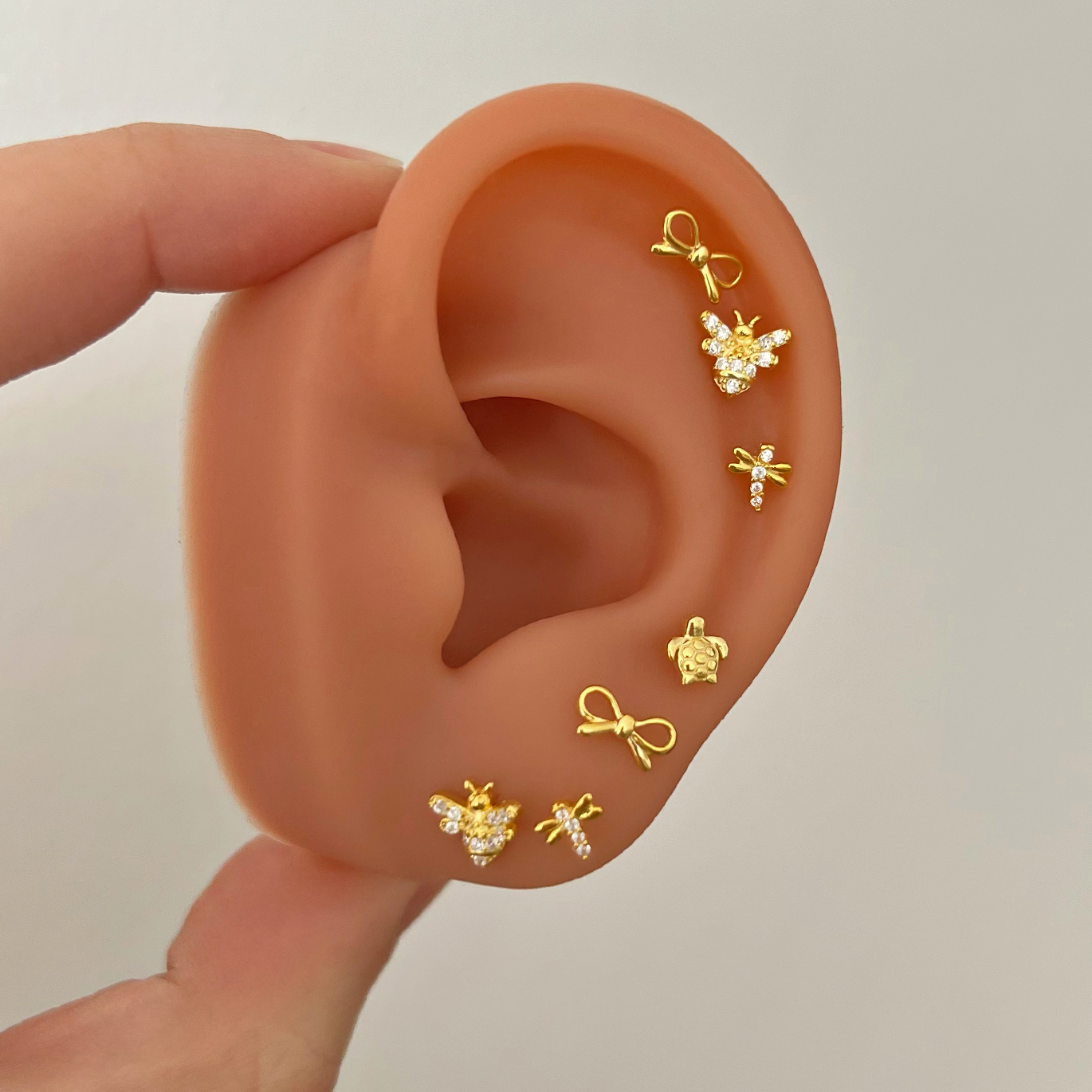 Pendiente Mini Shiny Libélula Oro