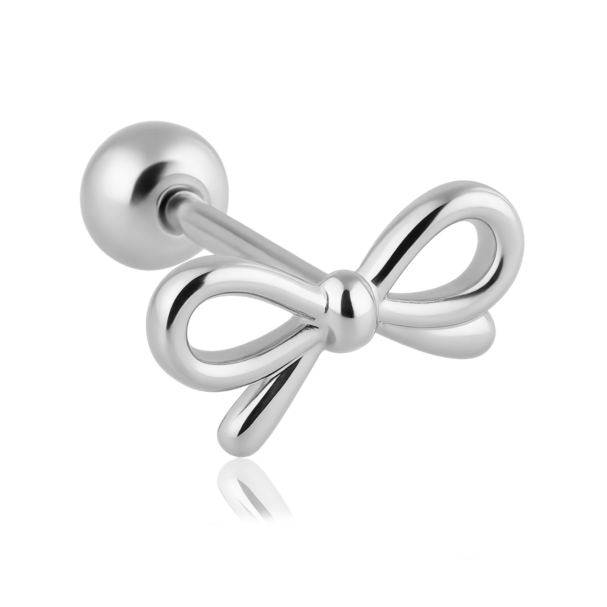 Pendiente Mini Lazo Plata