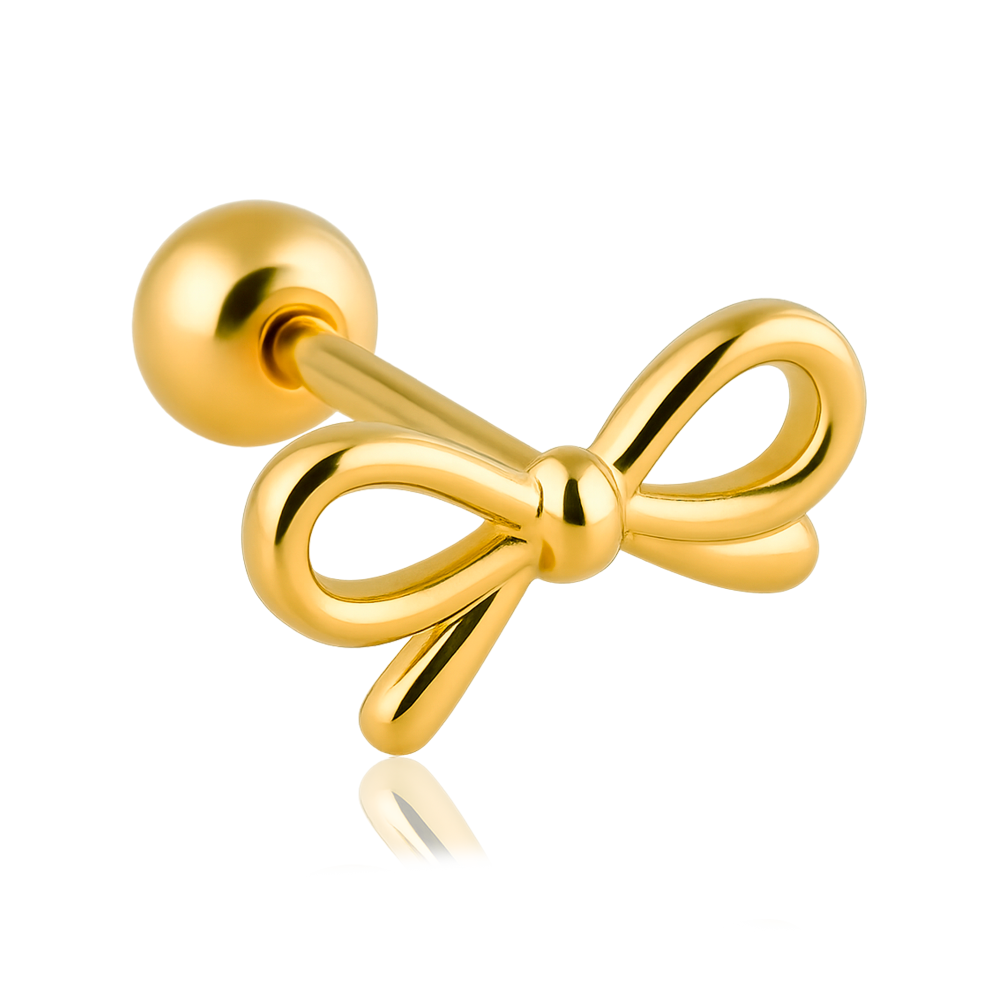 Pendiente Mini Lazo Oro