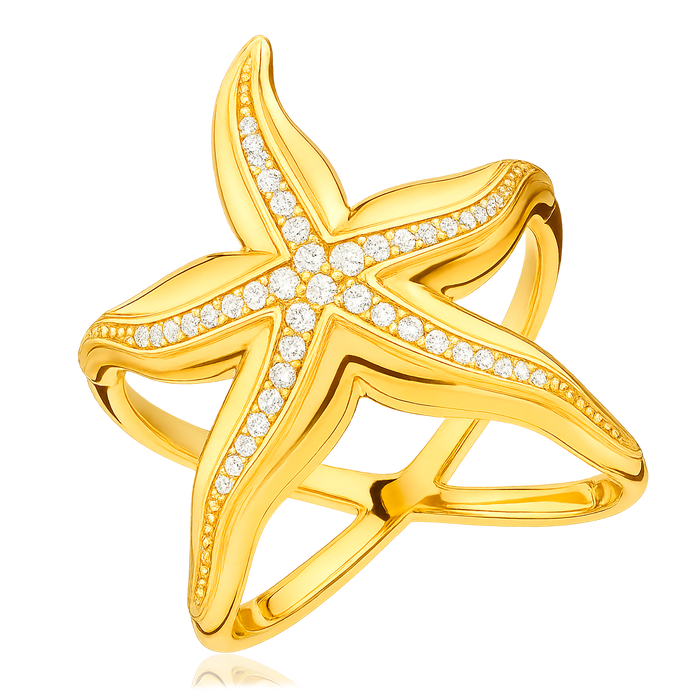 Anillo Big Starfish Oro