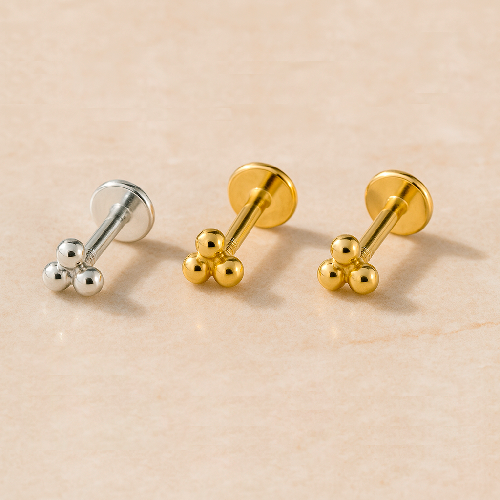 Pendiente Tres Bolitas Oro