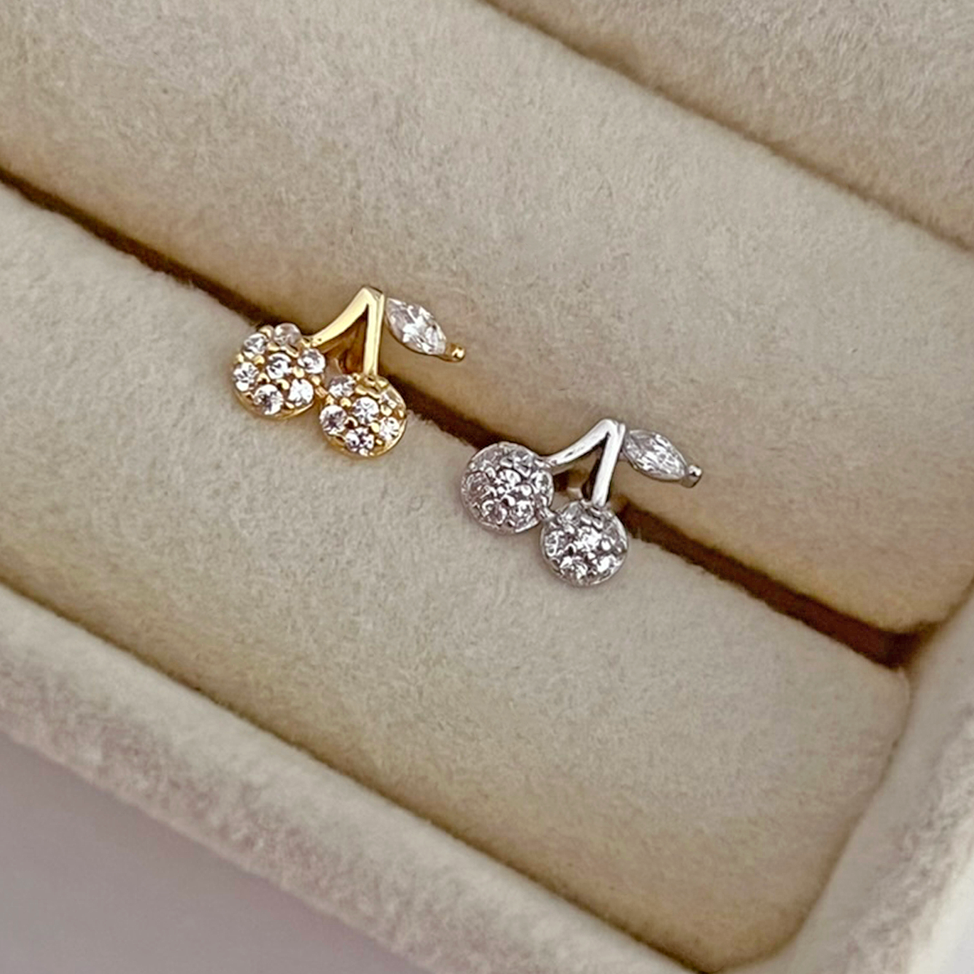 Pendiente Shiny Cherry Plata