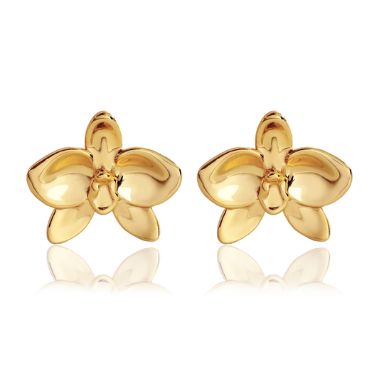 Pendientes Orquidea Oro