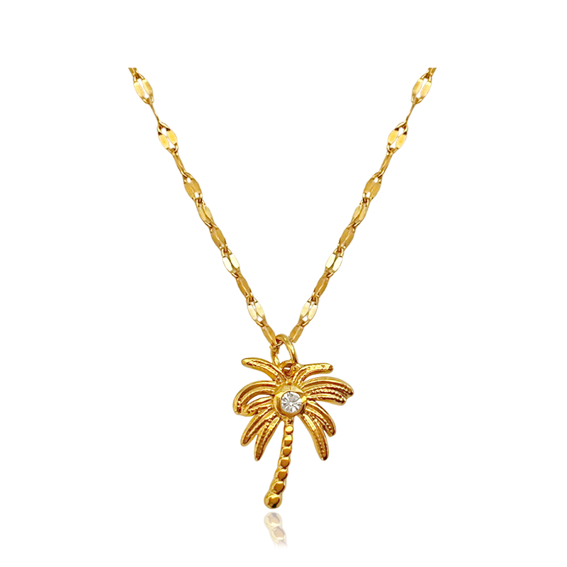 Collar Palmera Brillante Oro