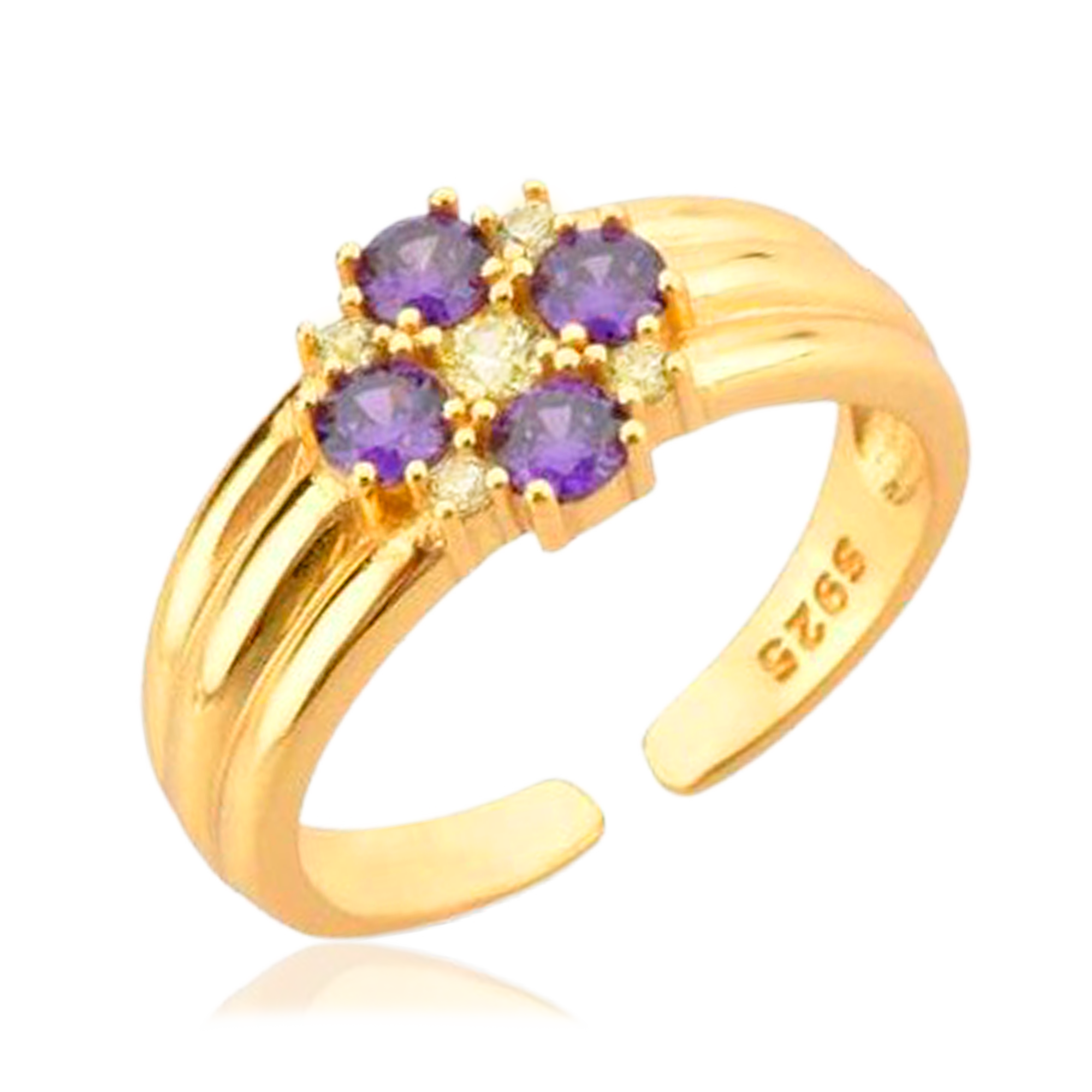 Anillo Parisa Lila Oro