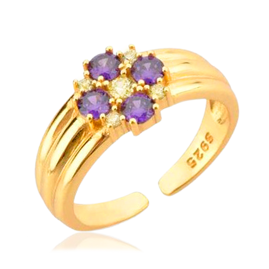 Anillo Parisa Lila Oro