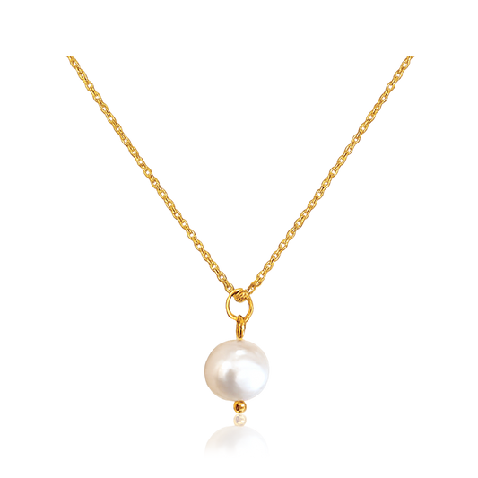 Collar Perla Natural Oro