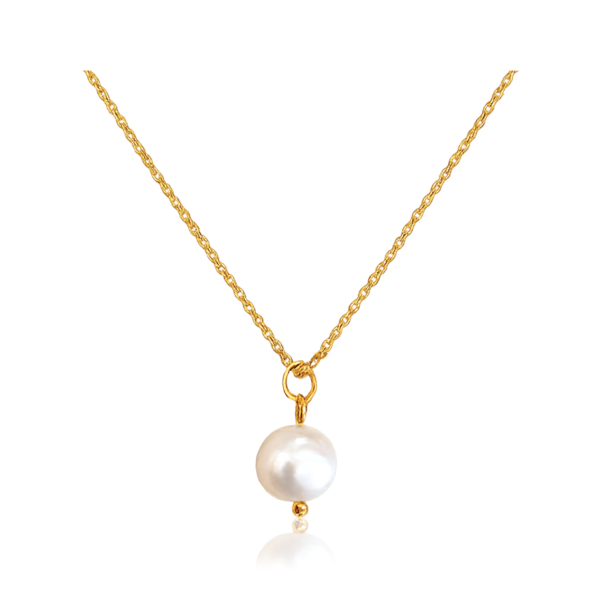 Collar Perla Natural Oro