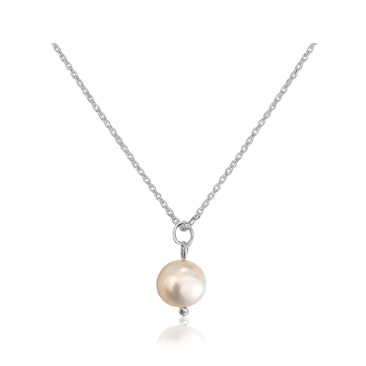 Collar Perla Natural Plata