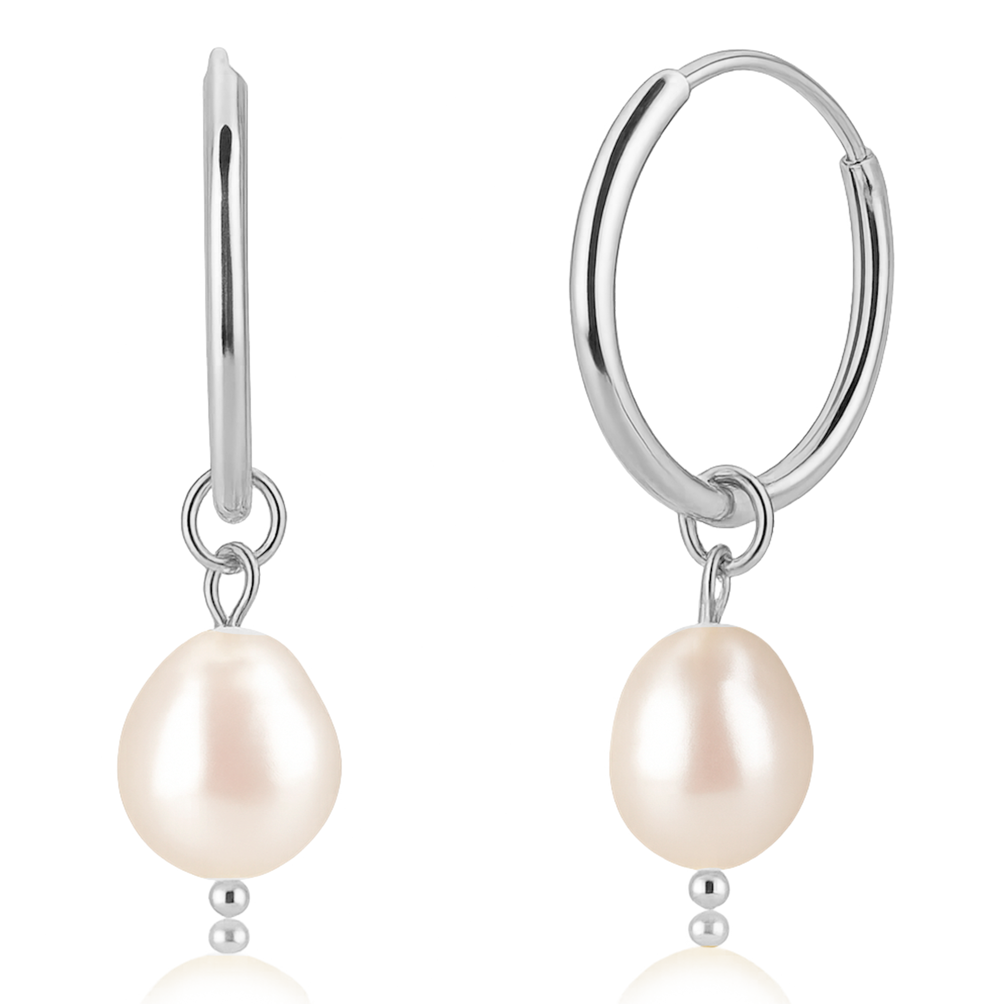 Aros Perla Plata
