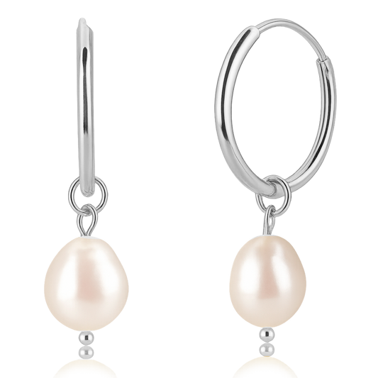 Aros Perla Plata