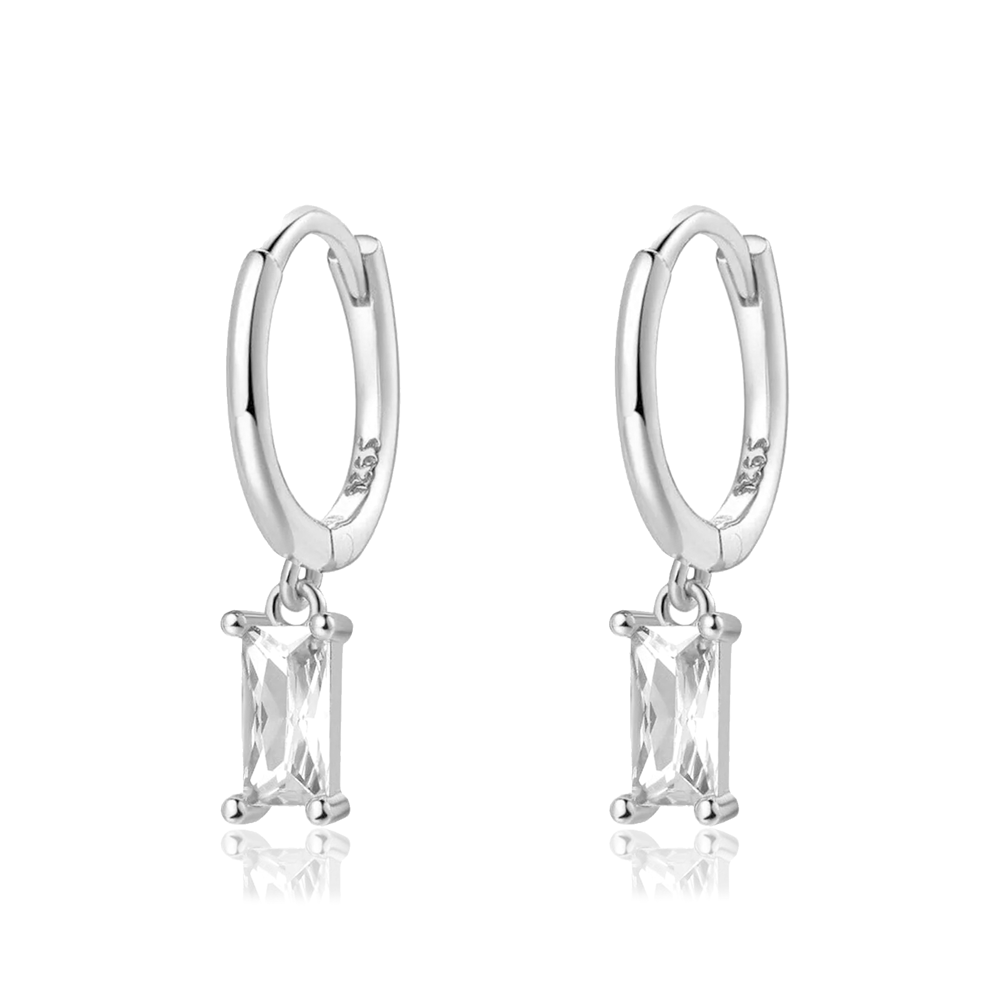Aros Phoebe Blanco Plata