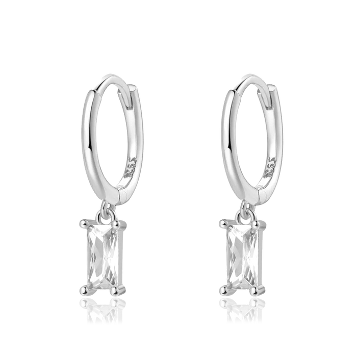 Aros Phoebe Blanco Plata
