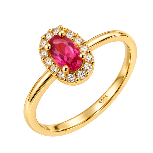 Anello Ovale Oro Rosa