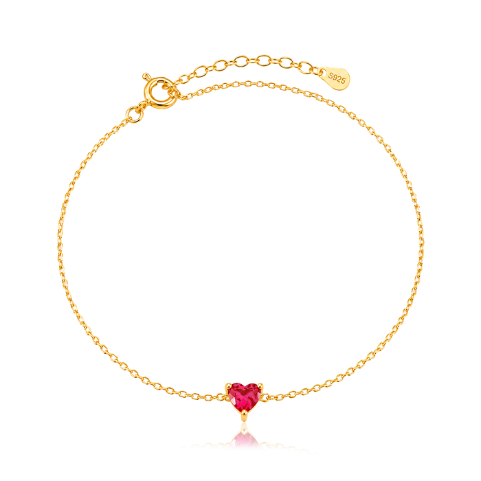 Pulsera Pink Heart Oro
