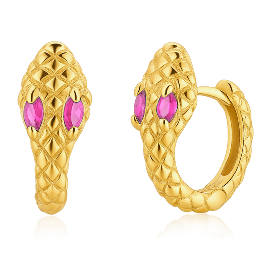Aros Cobra Pink Oro