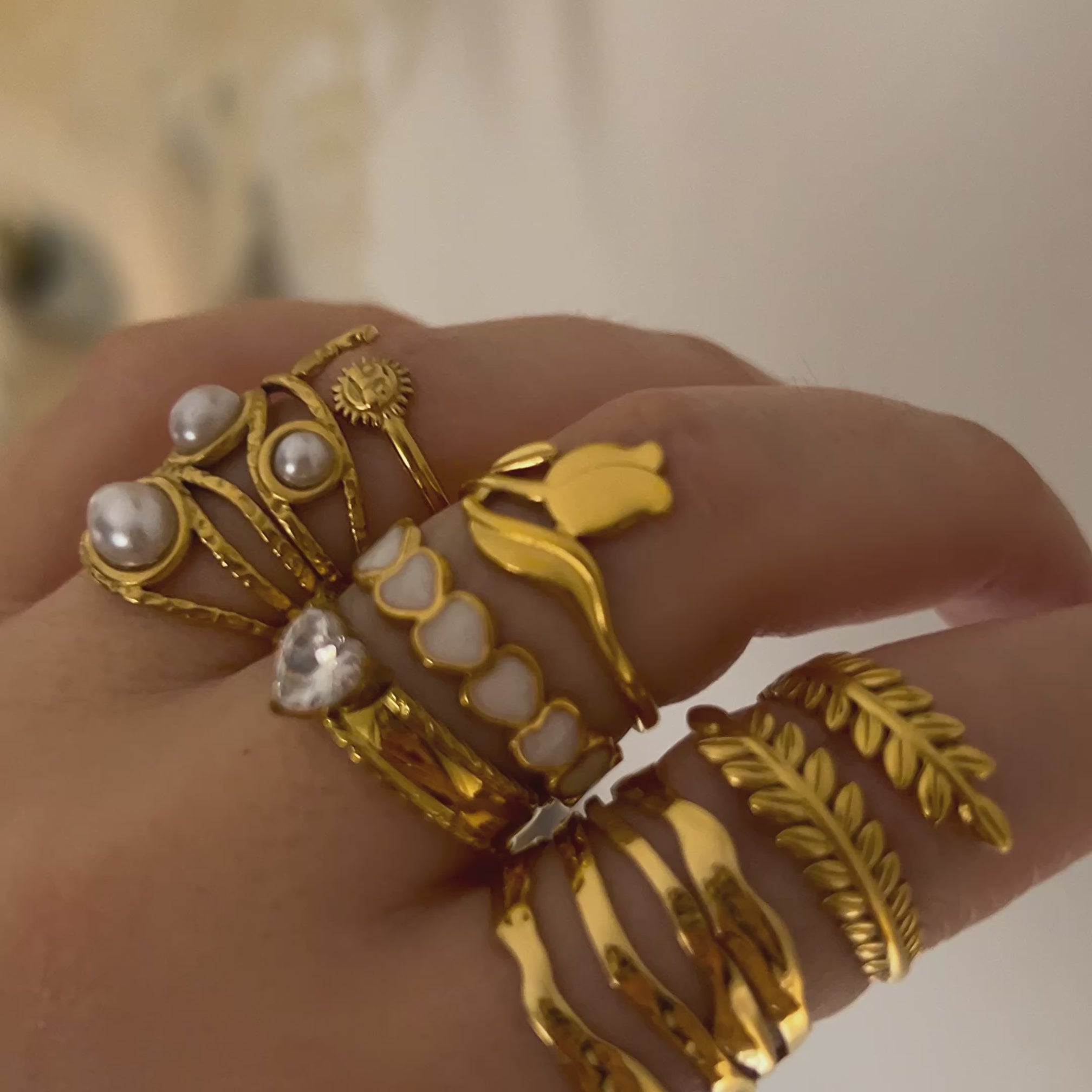 Anillo Sol y Luna Oro