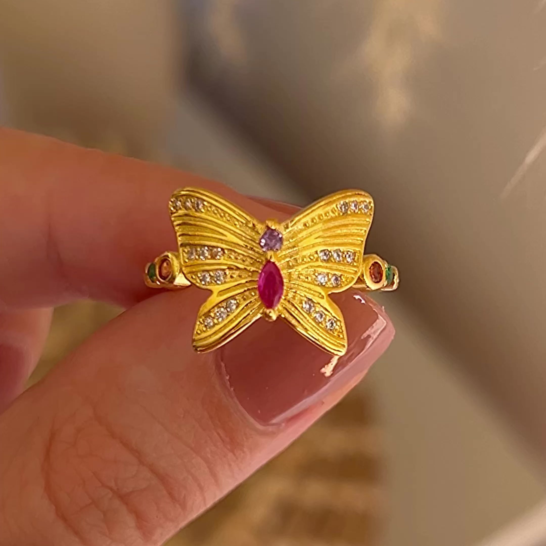 Anillo Flira Mariposa Oro