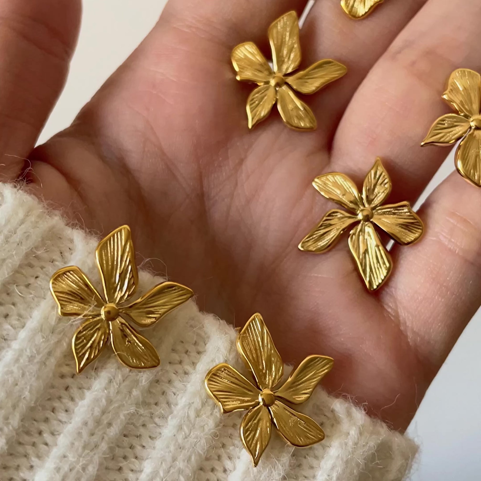 Pendientes Blume Oro