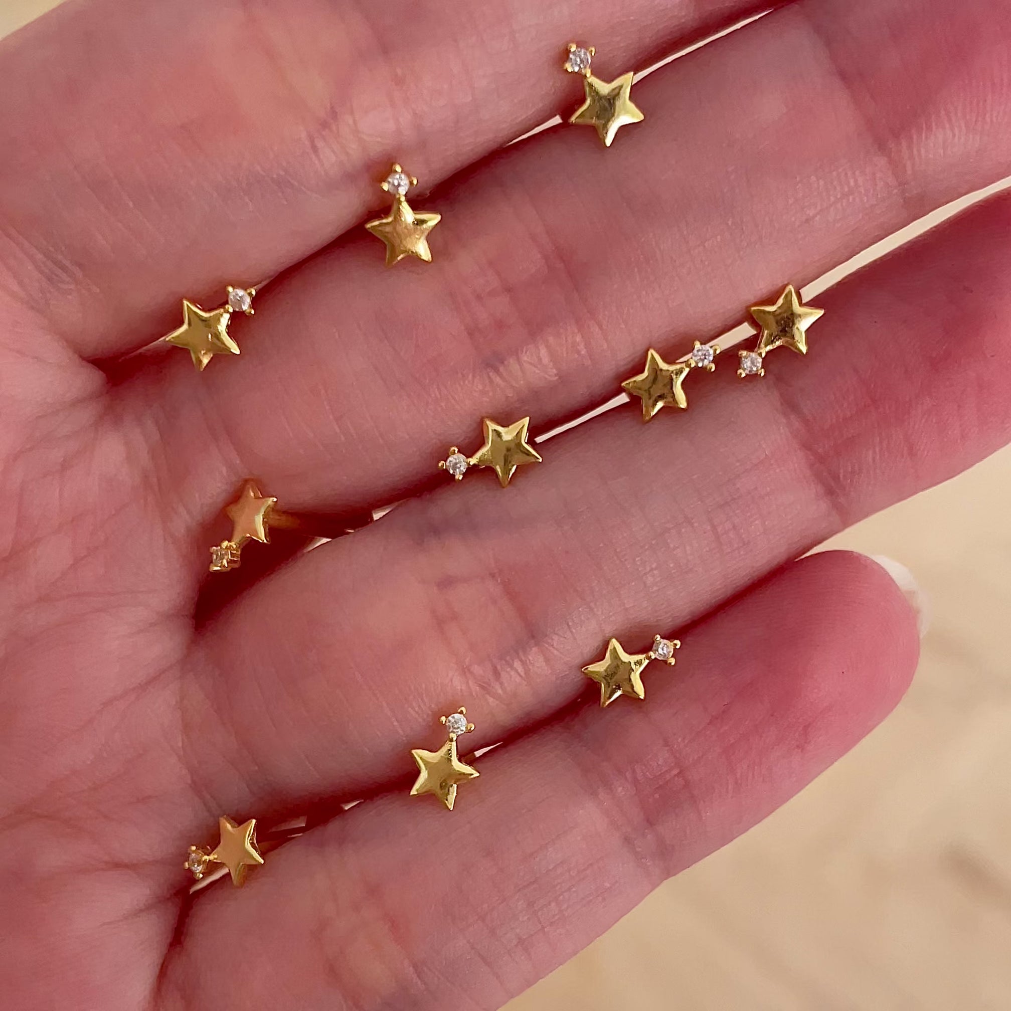 Pendiente Polaris Oro