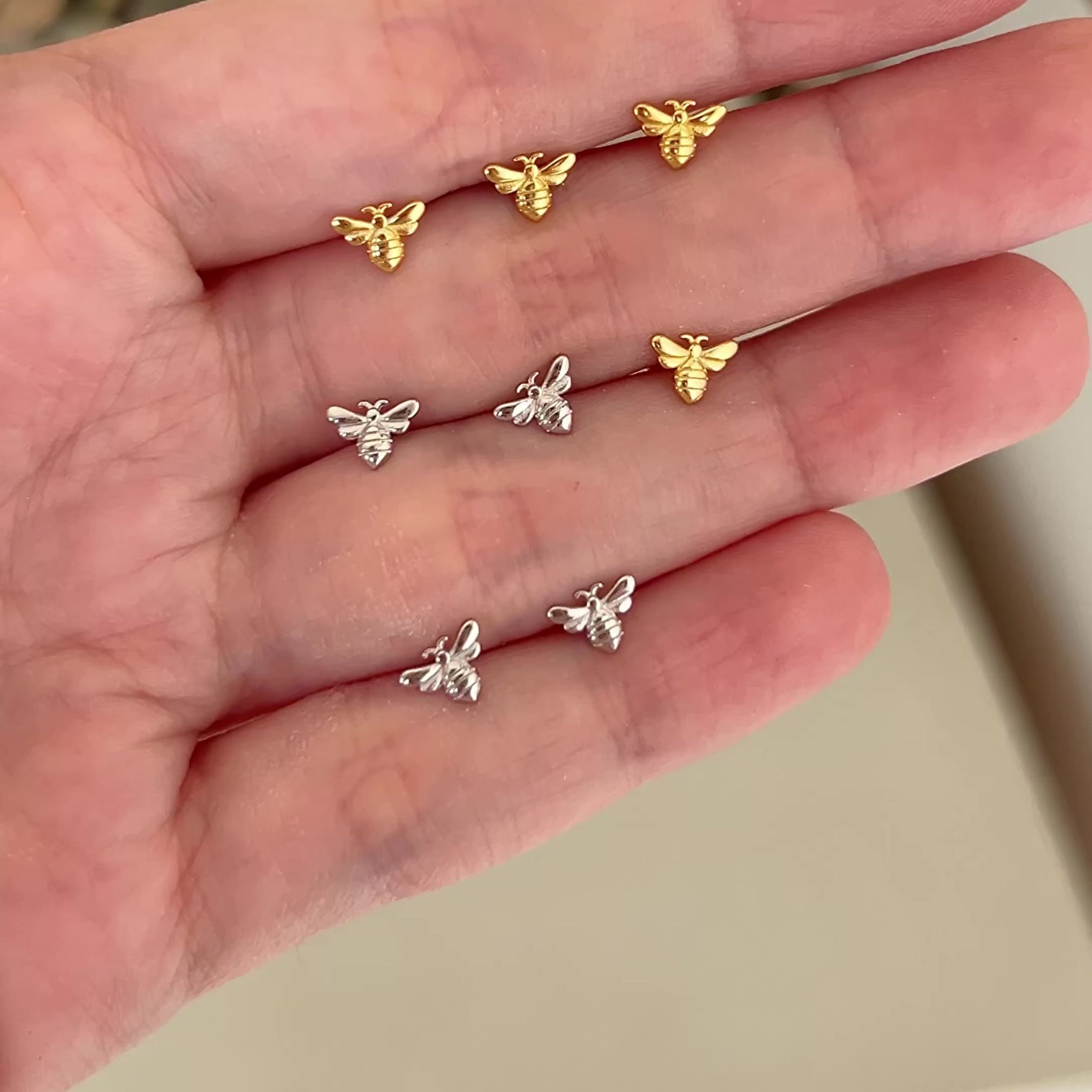 White Gold Butterfly Earring