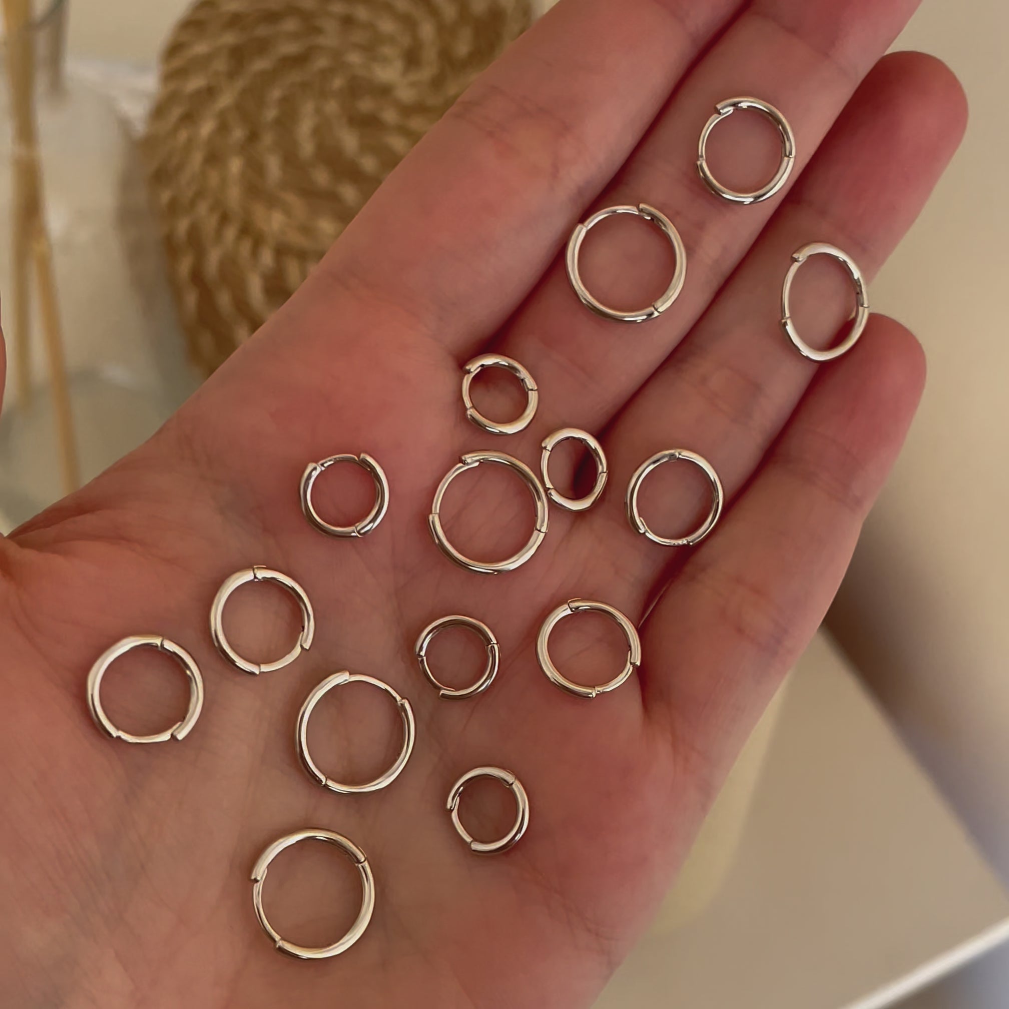 Aro Mini Liso Finito Plata - 10mm, 8mm o 6mm