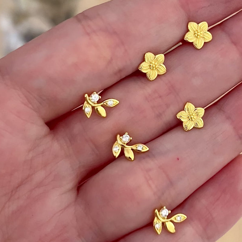 Pendiente Sakura Oro
