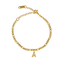 Pulsera Liens Letras Personalizadas Oro - 3mm