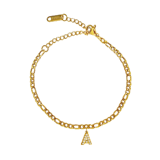 Pulsera Liens Letras Personalizadas Oro - 3mm