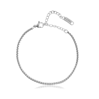 Pulsera Cadena Caja Plata