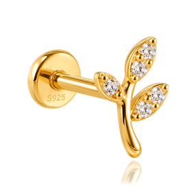 Pendiente Shiny Botanic Oro