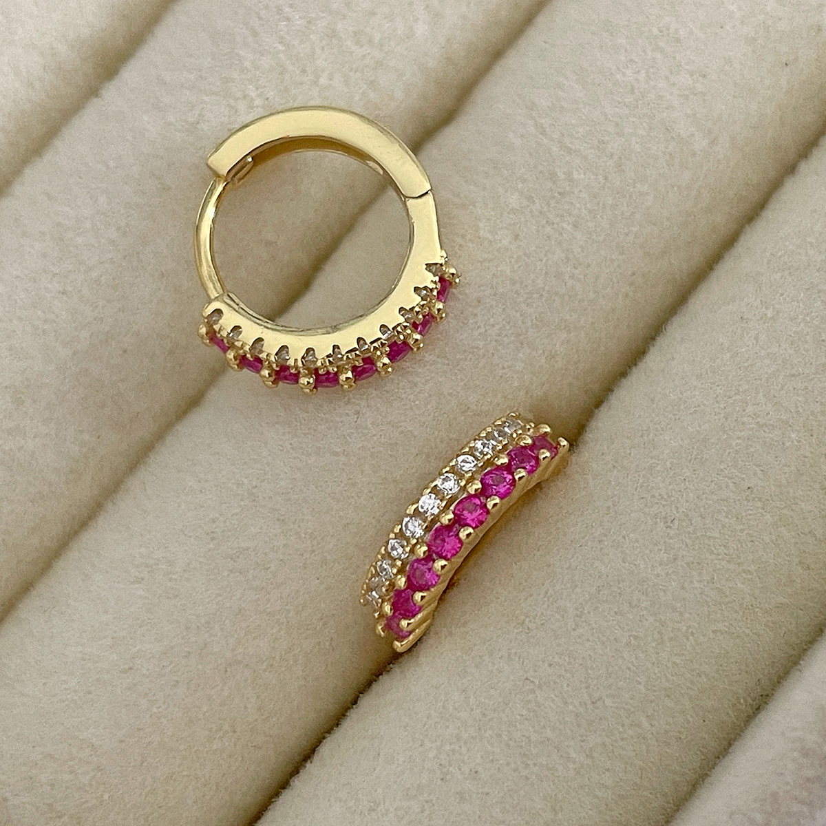 Aros Mava Rosa Oro