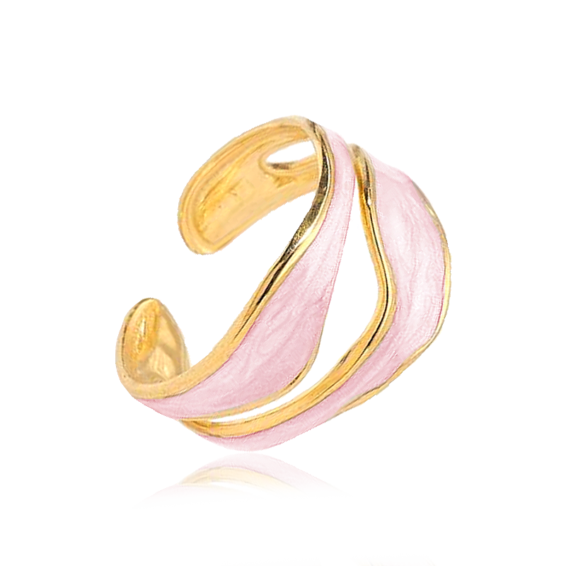 Anillo Light Pink Drip Oro