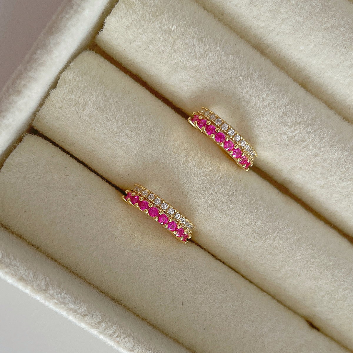 Aros Mava Rosa Oro