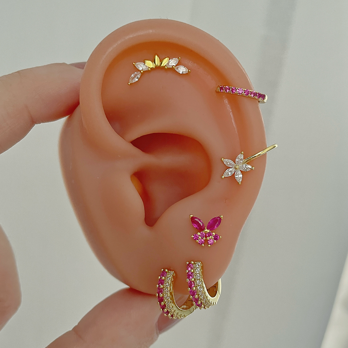 Aros Mava Rosa Oro