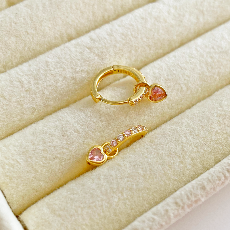 Orecchini Pop Love Oro Rosa Chiaro