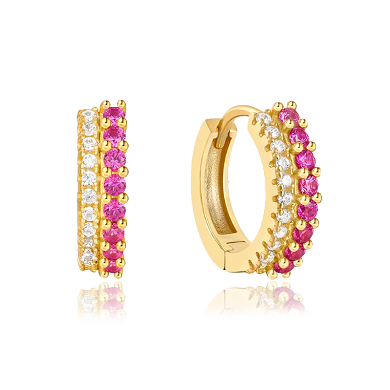 Aros Mava Rosa Oro
