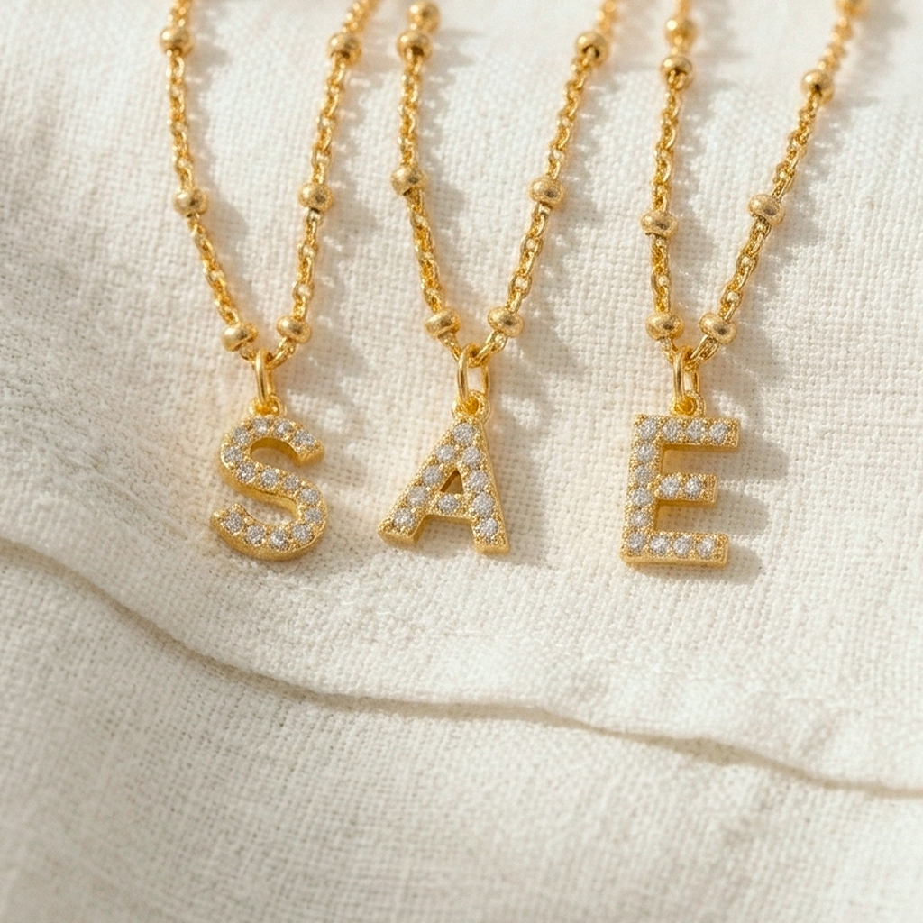 Collana Shiny Iniziale Palline Oro