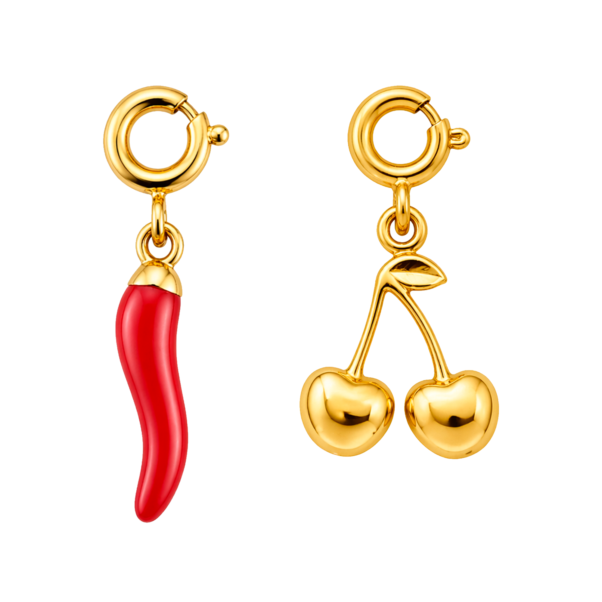 Set Charms Cherry y Mini Guindilla Roja Oro