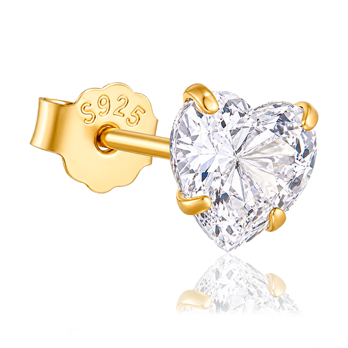 Pendiente Shiny Heart Oro - 5mm