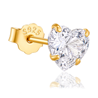 Pendiente Shiny Heart Oro - 5mm